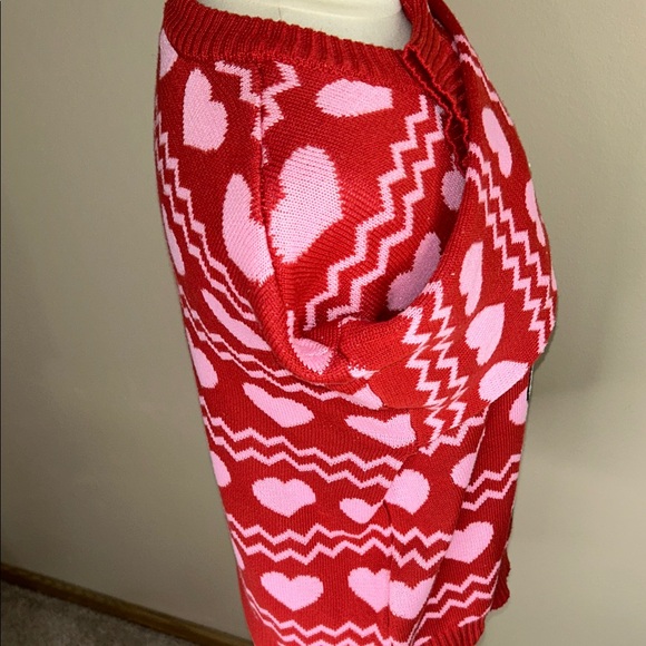 Peanuts Red and Pink Snoopy Heart Sweater - Picture 7 of 7